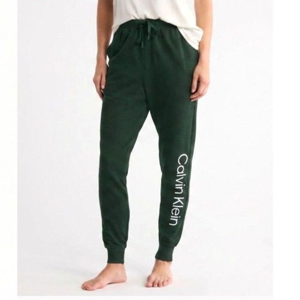 Calvin Klein NWT Dark Green Cotton Microfiber Immerge PJ Jogger Pant Mens Sz S